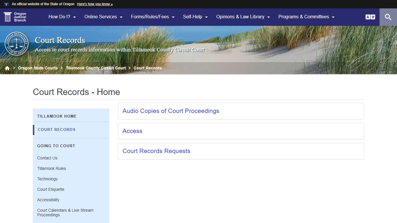 Court Records - Home - Oregon Judicial Department